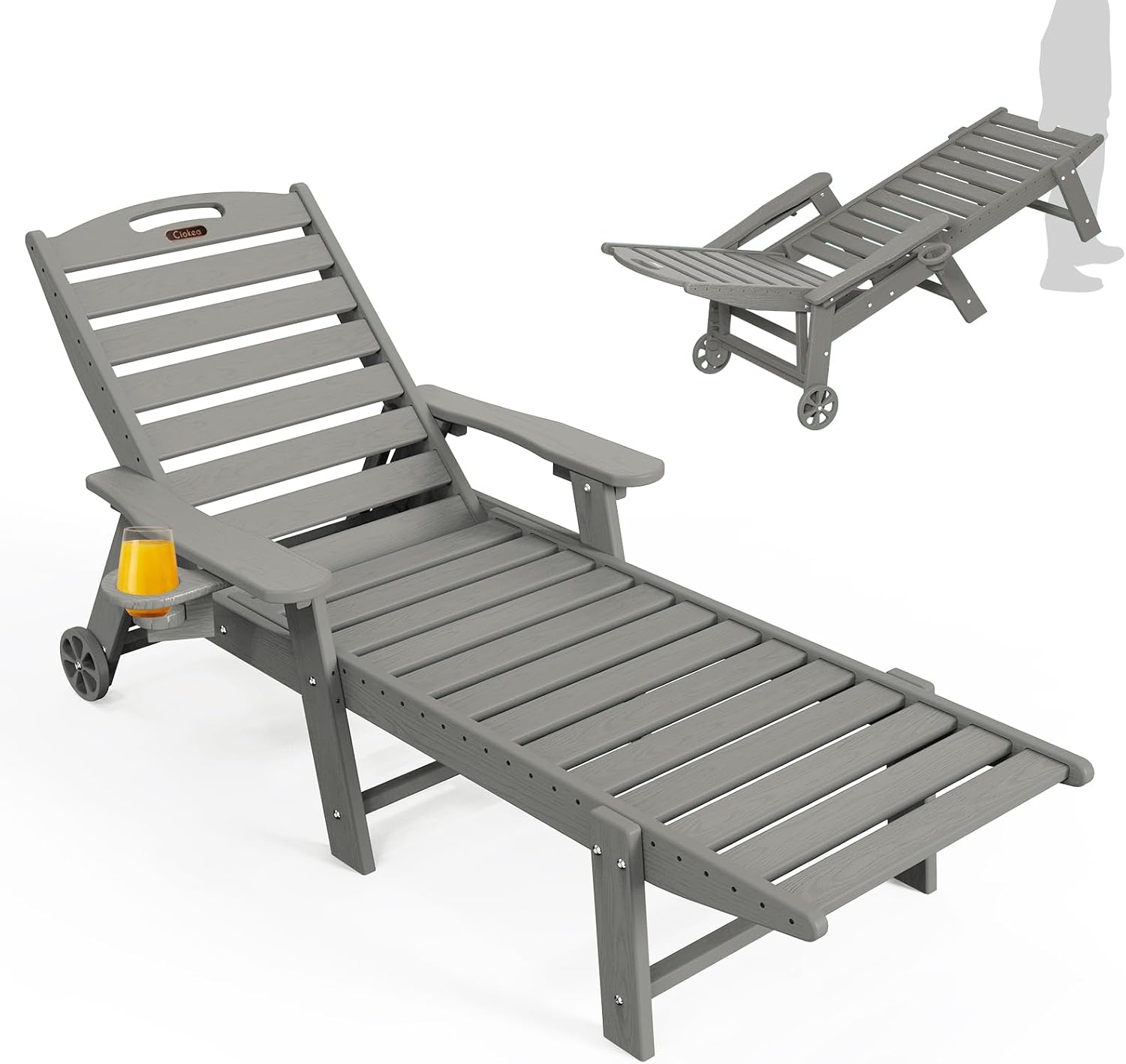 Outdoor Furniture Hdpe - Set of 2 HDPE Outdoor Patio