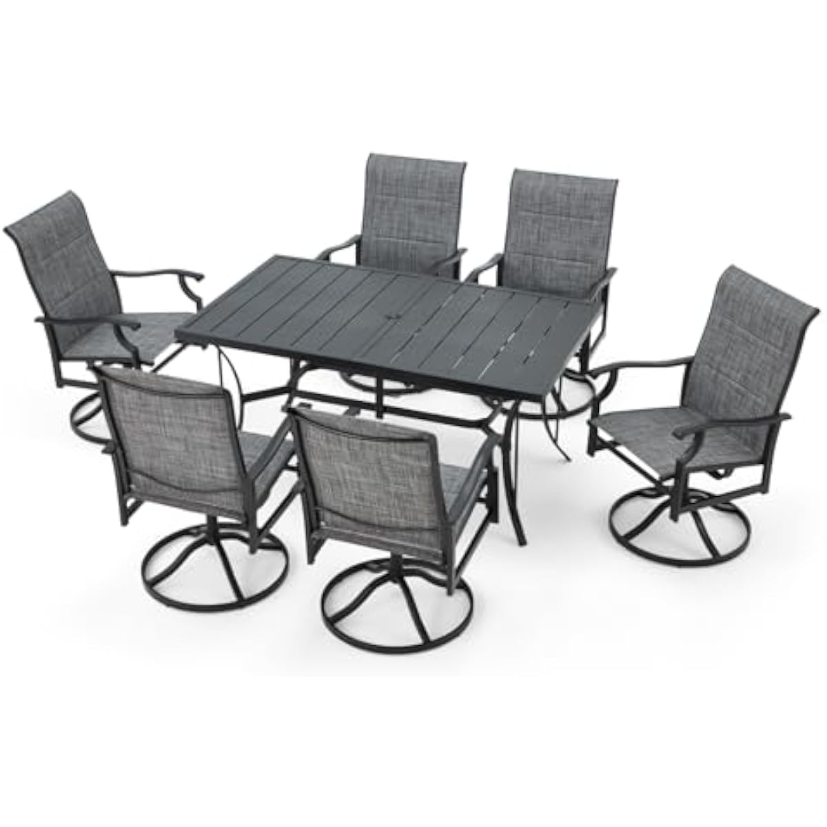 Outdoor Furniture Plus - 6-Piece Modern Outdoor Dining Set Gray