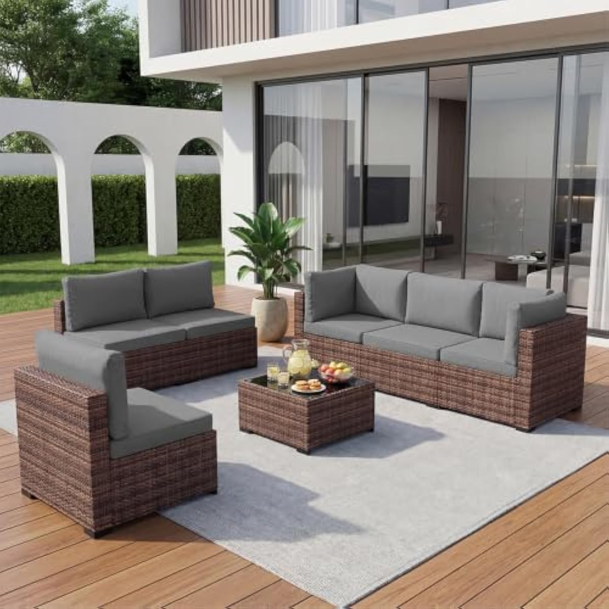 7-piece weather-resistant ratt - Outdoor Furniture Plus recension och pris