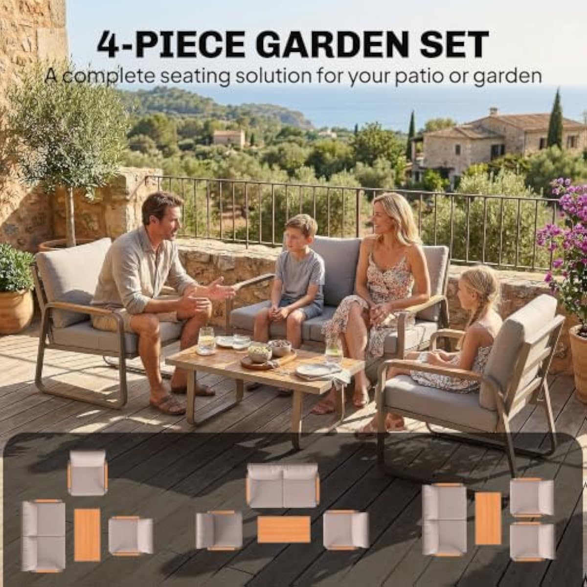 4-Piece Outdoor Lounge Collect - Outdoor Furniture Plus recension och pris