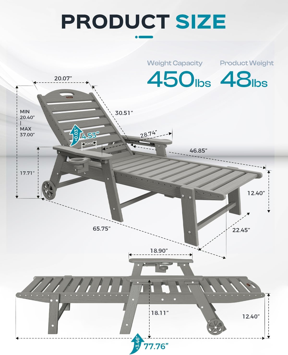 Set of 2 HDPE Outdoor Patio Be - Outdoor Furniture Hdpe recension och pris