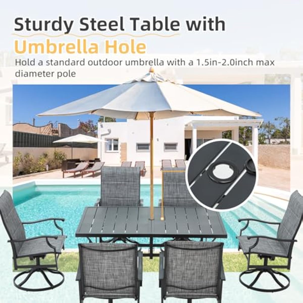 6-Piece Modern Outdoor Dining  - Outdoor Furniture Plus recension och pris