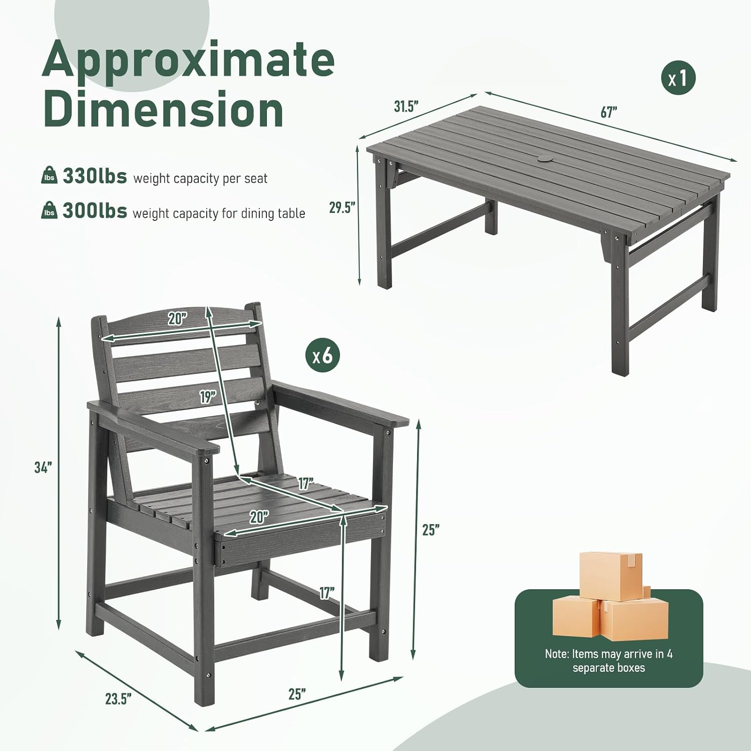 7-Piece Outdoor Dining Set, 67 - Outdoor Furniture Hdpe recension och pris