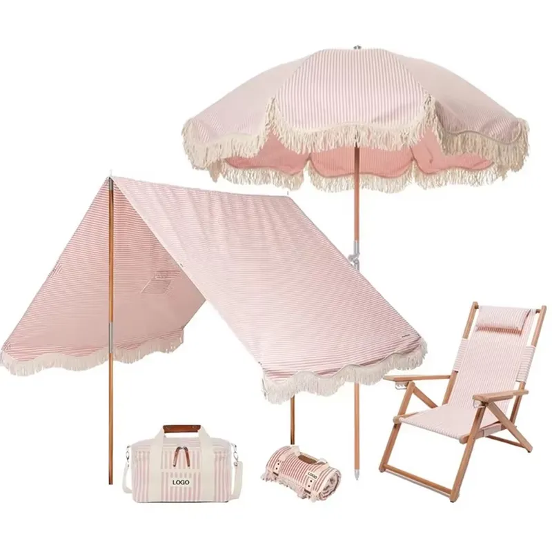 Custom Cotton Canvas Beach Umb - Outdoor Furniture Plus recension och pris
